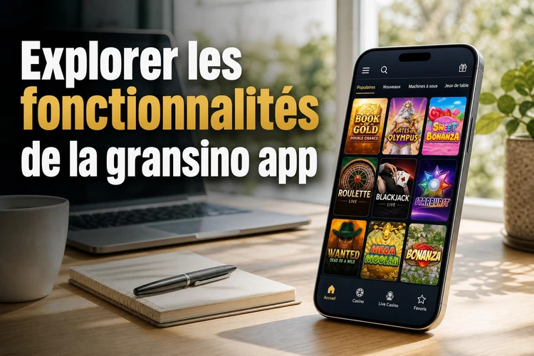 Explorer les fonctionnalités de la gransino app